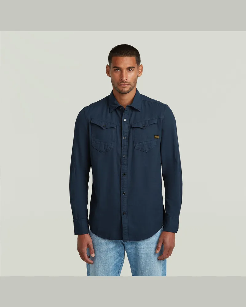 G-STAR RAW Arc 3D Slim Hemd - Dunkelblau - Herren Dunkelblau