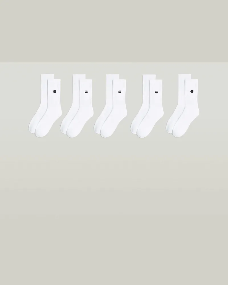 G-STAR RAW Socken 5er-Pack - Weiß - Herren Weiß