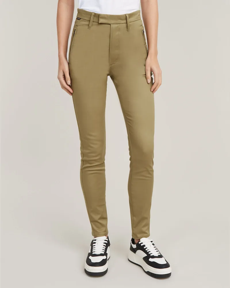 G-STAR RAW Weld High Skinny Chino - Grün - Damen Grün