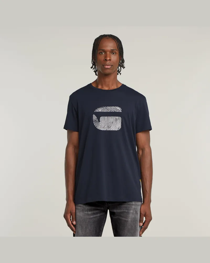 G-STAR RAW Fingerprint T-Shirt - Dunkelblau - Herren Dunkelblau