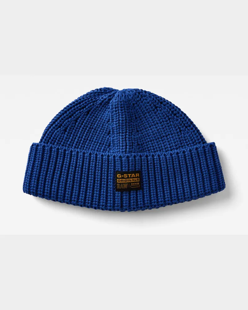 G-STAR RAW Originals Fisherman Beanie - Mittelblau - Herren Mittelblau