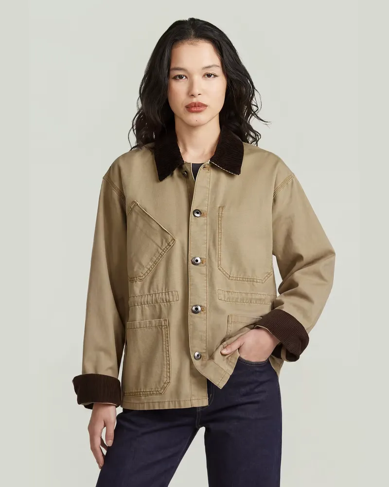 G-STAR RAW Boyfriend Barn Jacke - Beige - Damen Beige