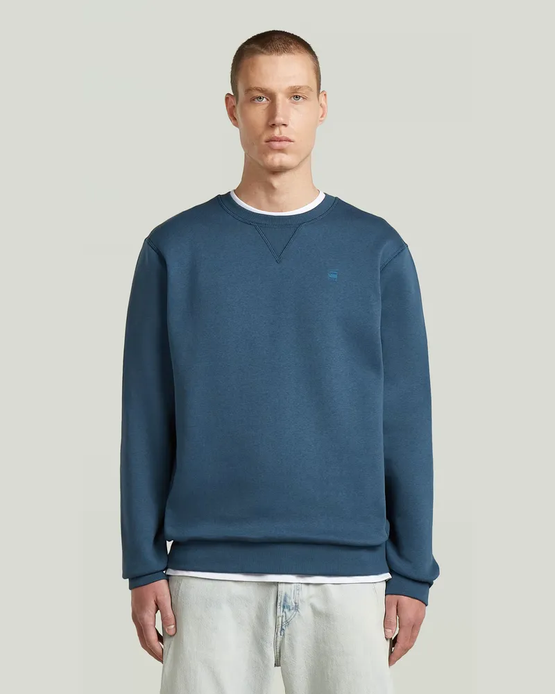 G-STAR RAW Premium Core Sweatshirt - Mittelblau - Herren Mittelblau