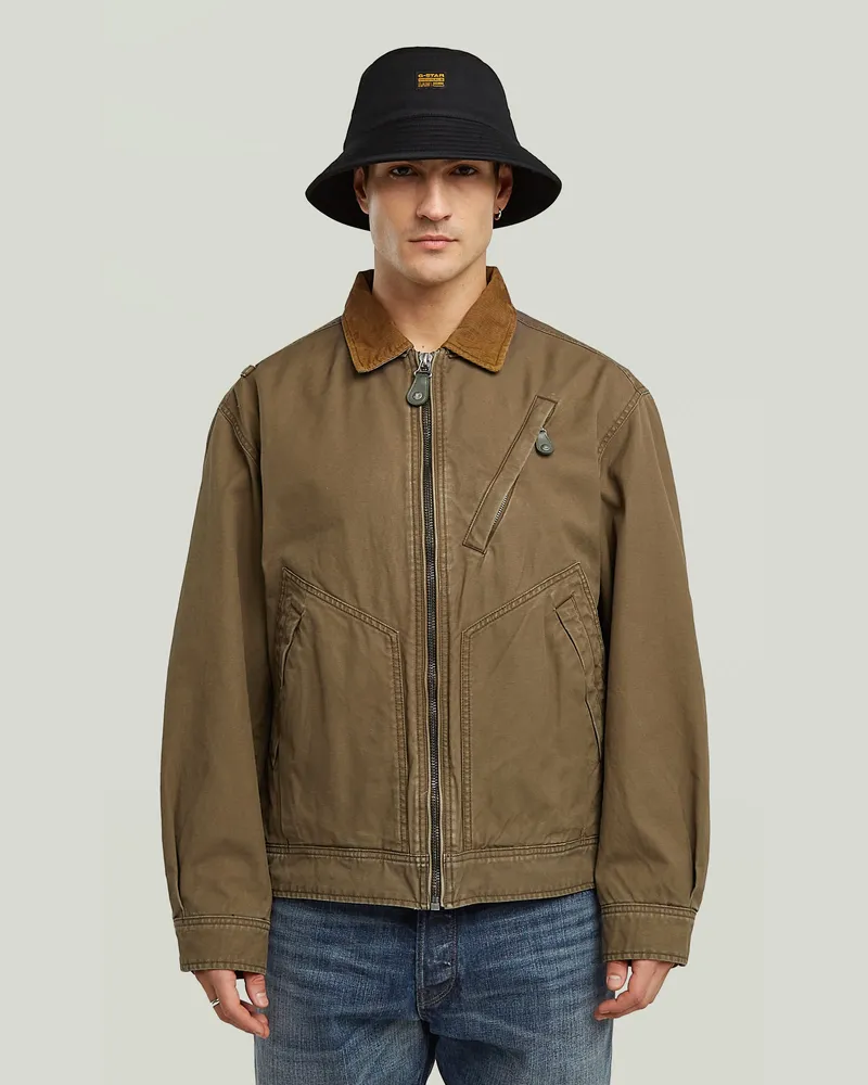 G-STAR RAW Duty Canvas Trucker Jacke - Braun - Herren Braun