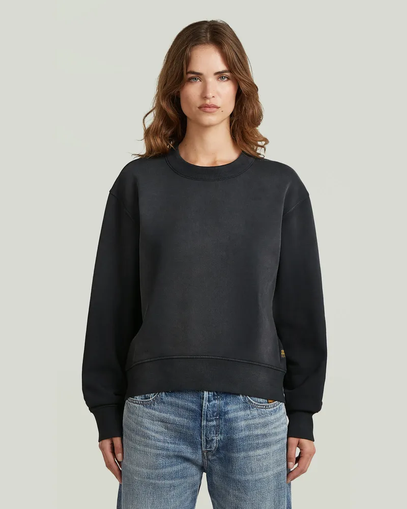 G-STAR RAW Washed Relaxed Sweater - Schwarz - Damen Schwarz