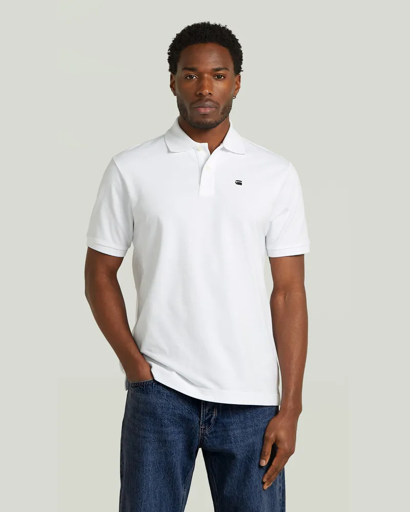 G-STAR RAW Oluv Regular Polo - Weiß - Herren Weiß