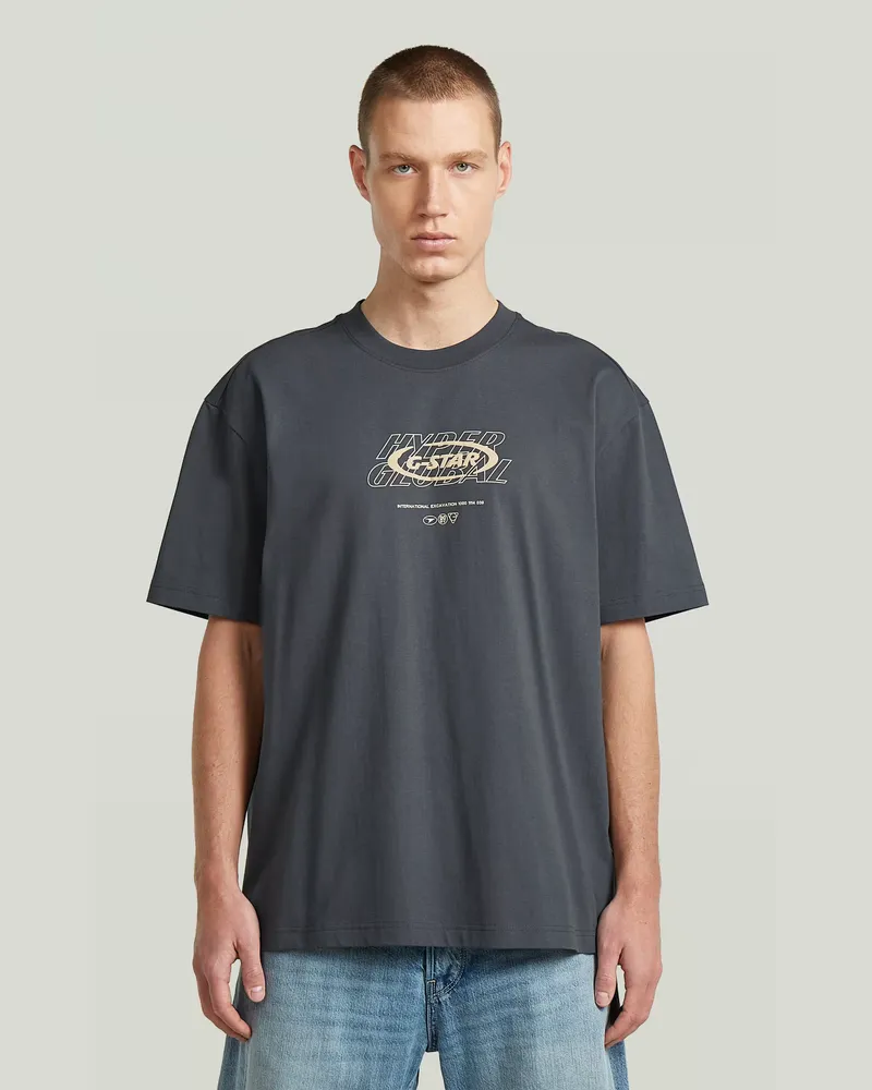 G-STAR RAW Hyper Graphic Relaxed T-Shirt - Grau - Herren Grau