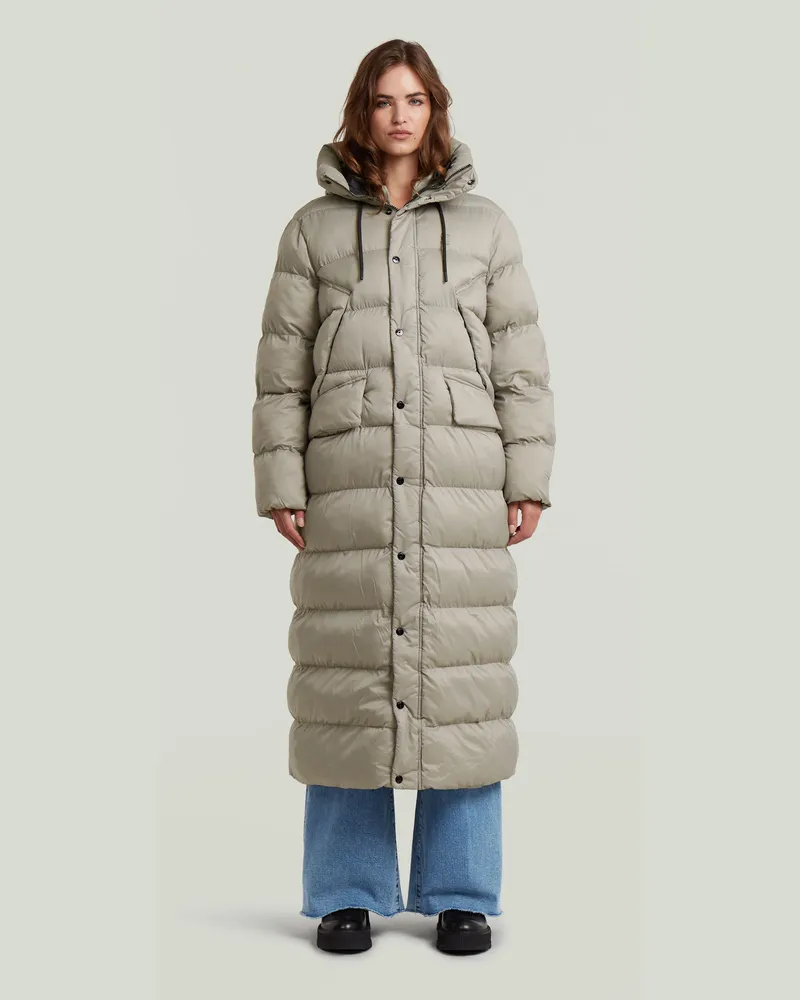 G-STAR RAW Whistler Long Steppjacke - Beige - Damen Beige