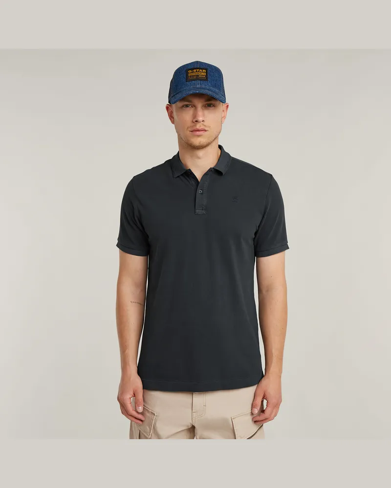 G-STAR RAW Dunda Overdyed Slim Poloshirt - Dunkelblau - Herren Dunkelblau