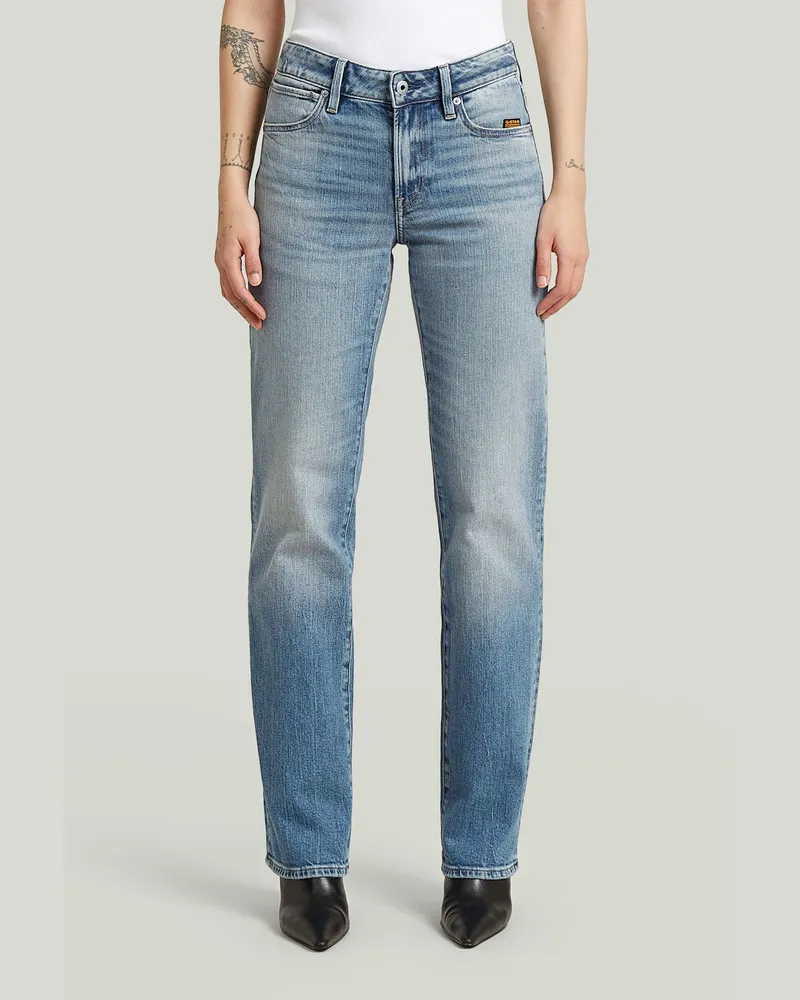 G-STAR RAW G-Straight Jeans - Mittelblau - Damen Mittelblau