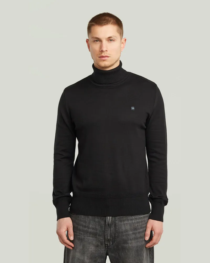 G-STAR RAW Core Turtle Knitted Pullover - Schwarz - Herren Schwarz