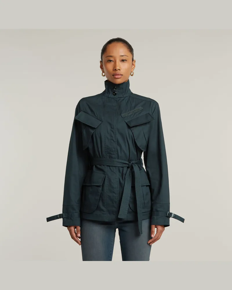 G-STAR RAW Chisel Belted Field Jacke - Dunkelblau - Damen Dunkelblau