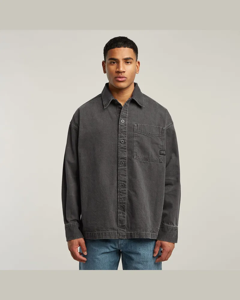 G-STAR RAW Boxy Fit Hemd - Grau - Herren Grau
