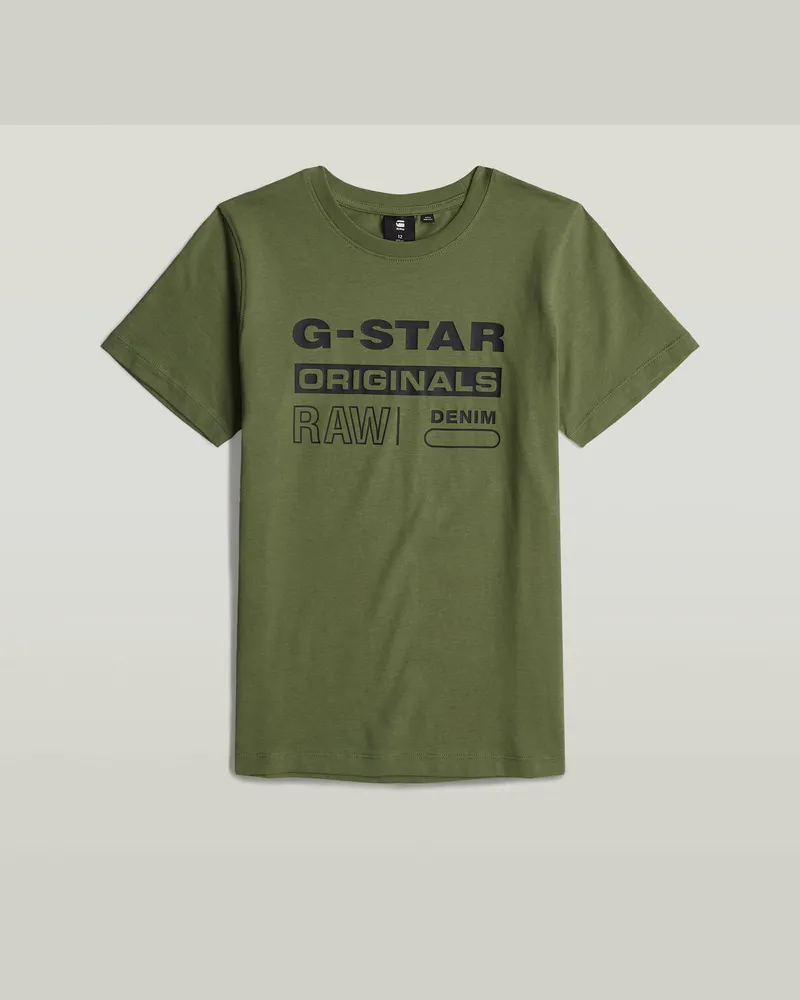 G-STAR RAW Jungen T-Shirt Regular - Grün - jungen Grün