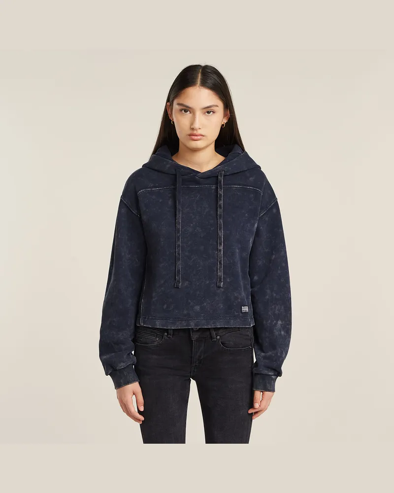 G-STAR RAW Overdyed Loose Hooded Sweatshirt - Dunkelblau - Damen Dunkelblau