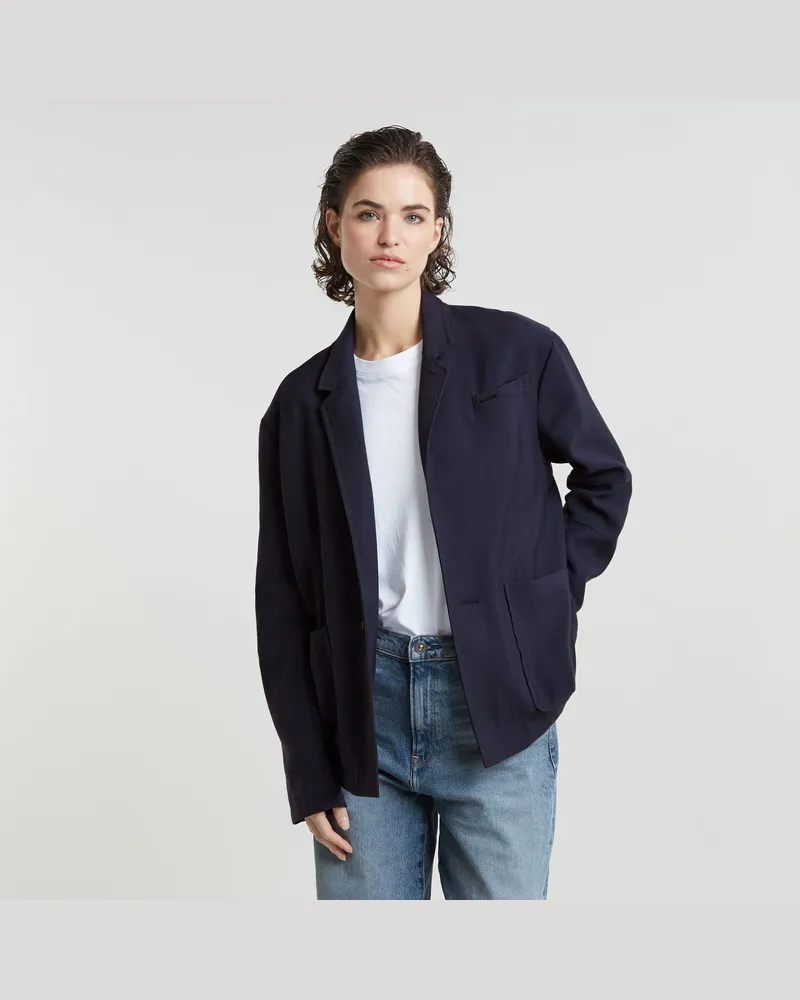 G-STAR RAW 3D Boyfriend Blazer - Dunkelblau - Damen Dunkelblau
