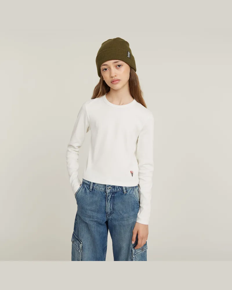 G-STAR RAW Mädchen Top Slim Crop - Weiß - mädchen Weiß