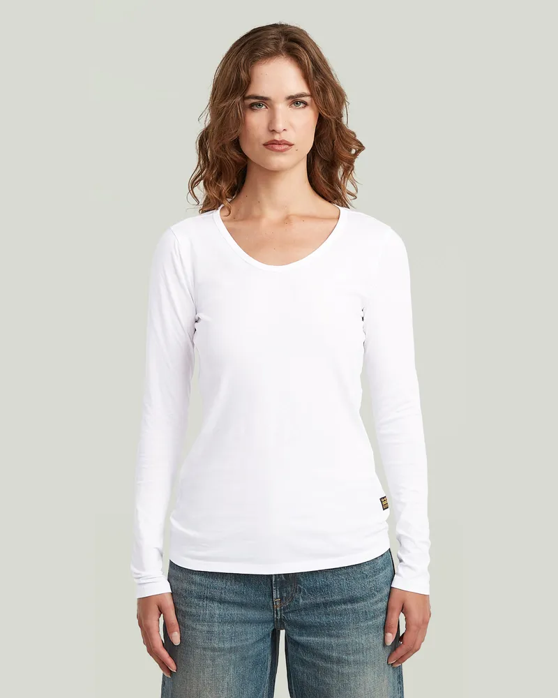 G-STAR RAW Core Eyben Slim U T-Shirt - Weiß - Damen Weiß