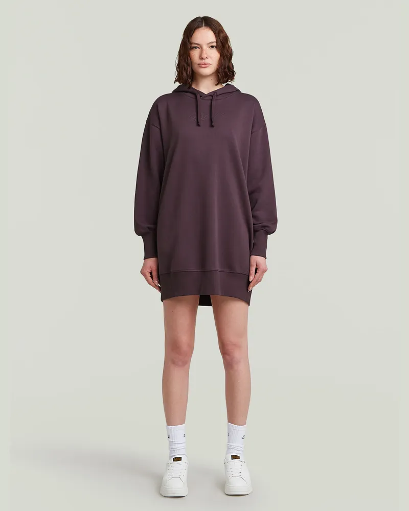 G-STAR RAW Hooded Sweater Kleid - Lila - Damen Lila