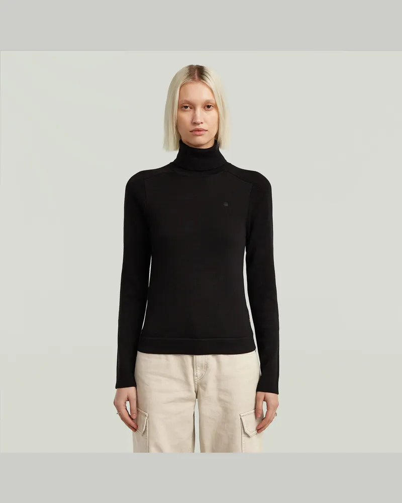 G-STAR RAW Core Turtle Slim Knit - Schwarz - Damen Schwarz