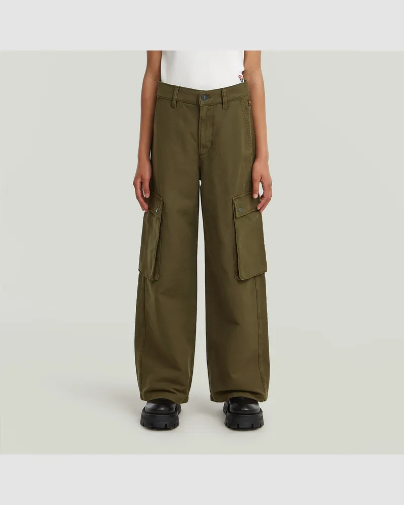 G-STAR RAW Girls High Waist Cargohose - Grün - mädchen Grün