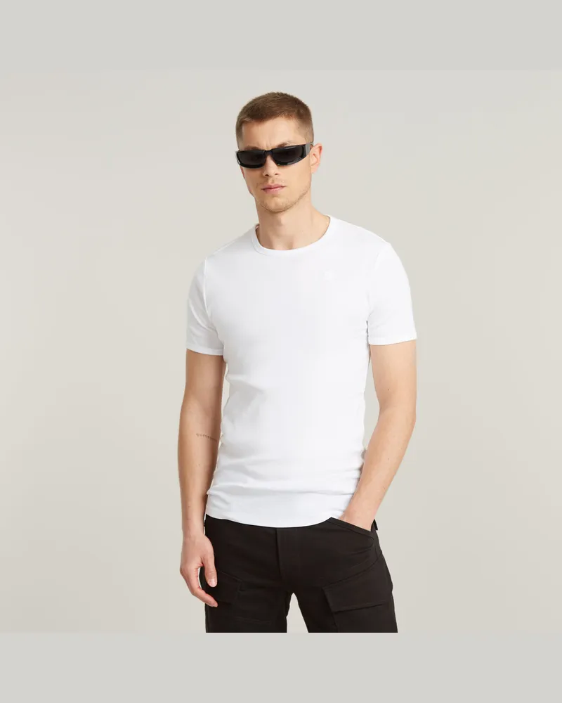 G-STAR RAW Base T-Shirt 2-Pack - Weiß - Herren Weiß
