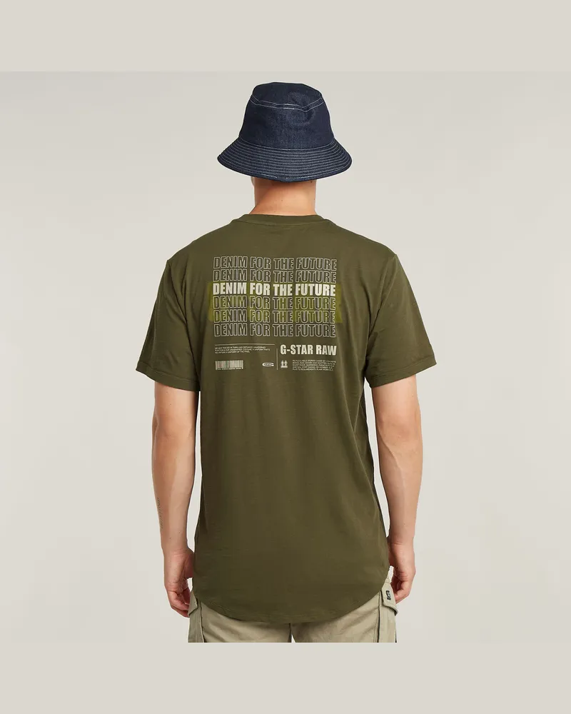 G-STAR RAW Lash Back Graphic T-Shirt - Grün - Herren Grün
