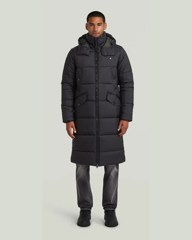 G-STAR RAW Long Padded Winterjacke - Schwarz - Herren Schwarz