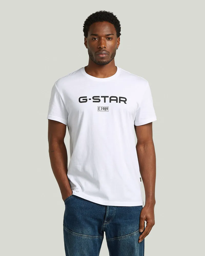 G-STAR RAW Chest Logo T-Shirt - Weiß - Herren Weiß