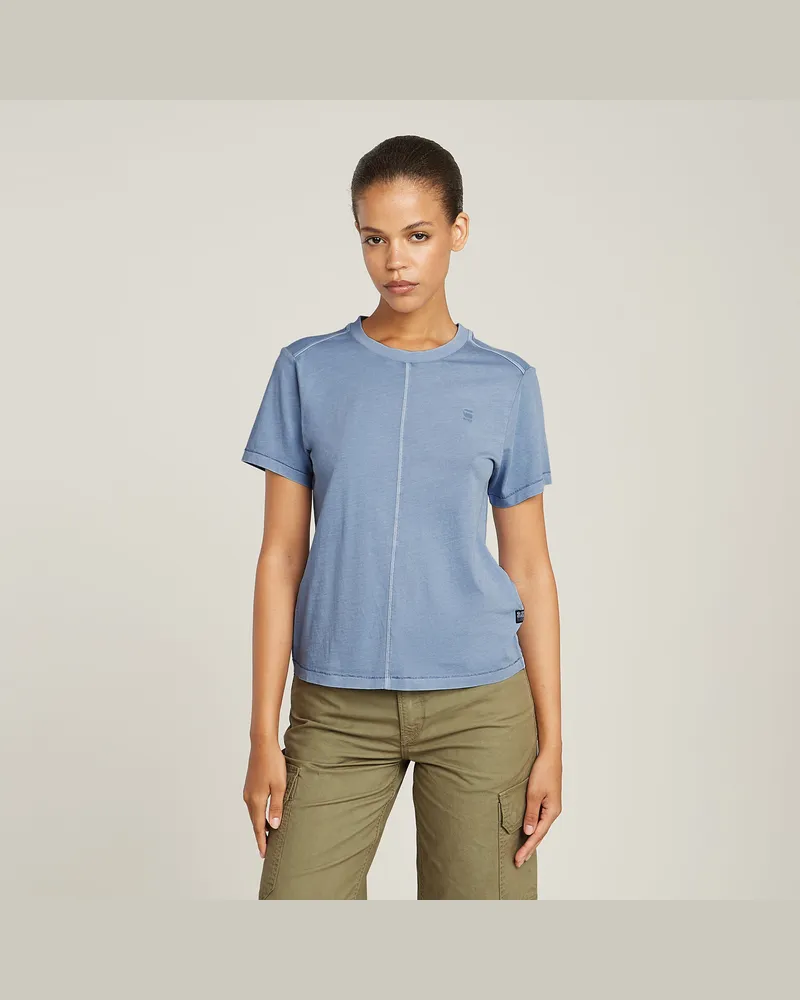 G-STAR RAW Overdyed Front Seam Top - Hellblau - Damen Hellblau