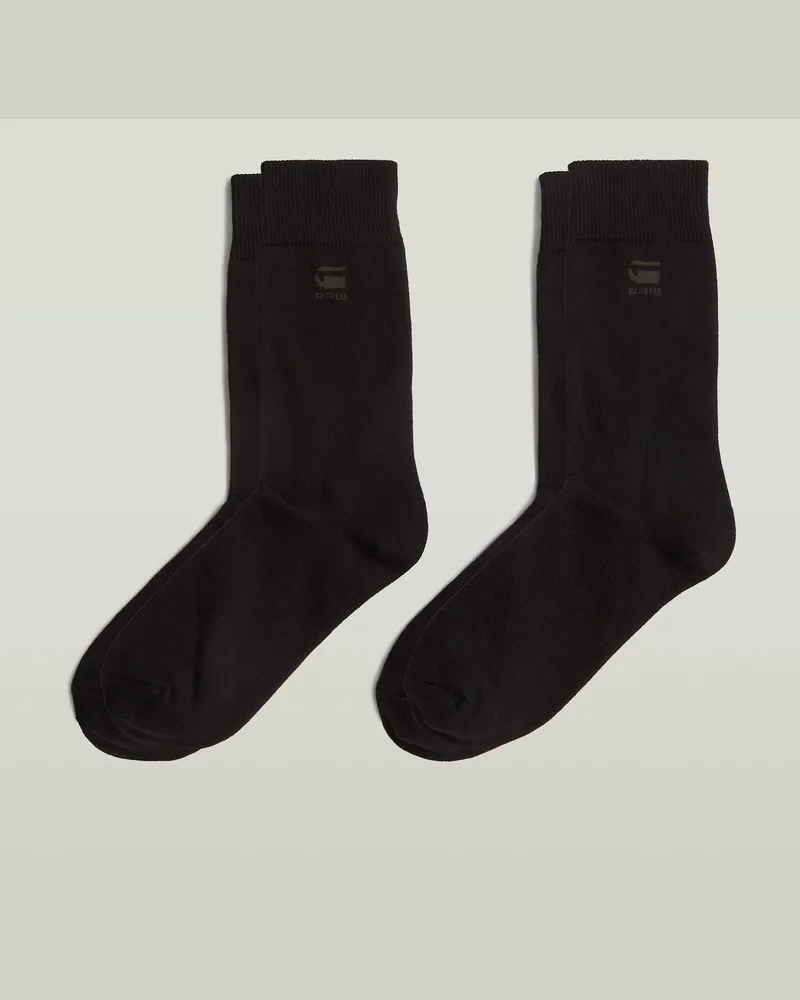 G-STAR RAW Burger Socken 2-Pack - Schwarz - Herren Schwarz
