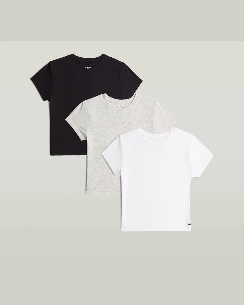 G-STAR RAW Cropped T-Shirt 3er-Pack - Mehrfarbig - Damen Mehrfarbig