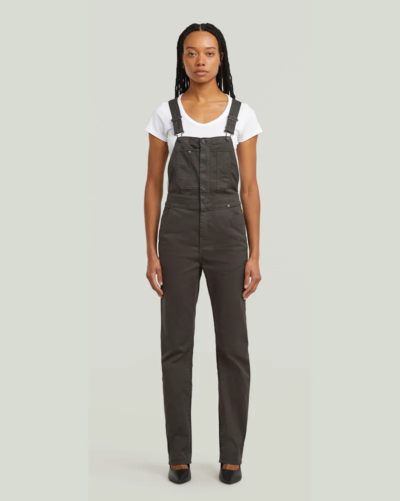 G-STAR RAW Slim Latzhose - Grau - Damen Grau