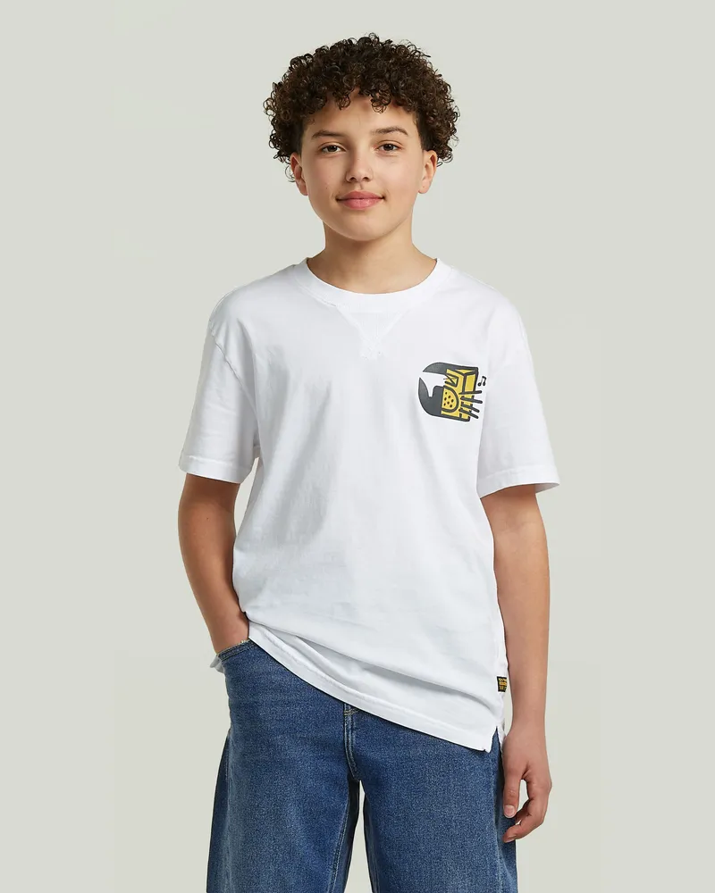 G-STAR RAW Boys Nifous T-Shirt - Weiß - jungen Weiß