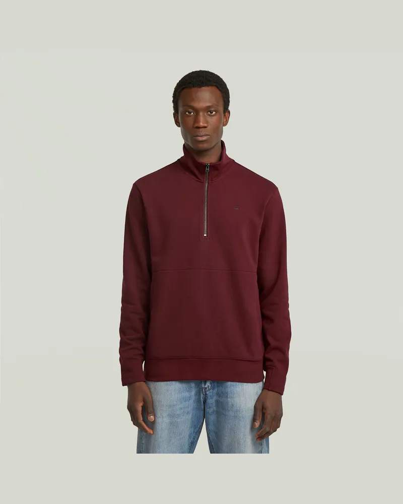 G-STAR RAW Nifous Half Zip Sweater - Rot - Herren Rot