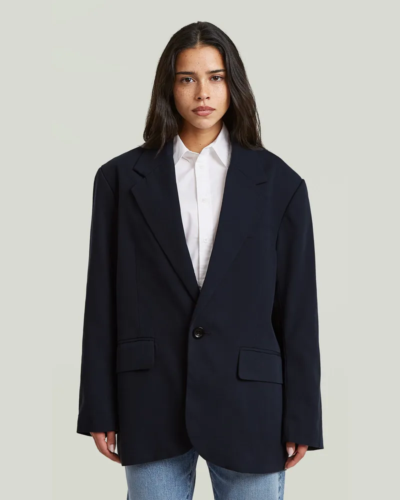 G-STAR RAW Big Boyfriend Oversized Blazer - Dunkelblau - Damen Dunkelblau