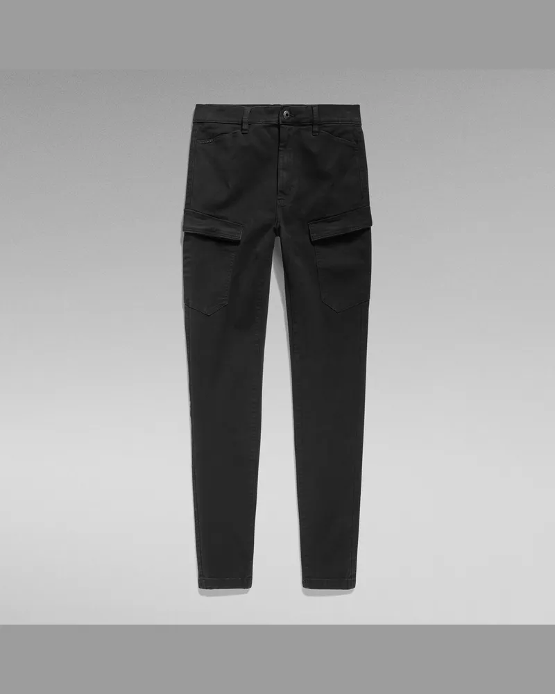 G-STAR RAW Kafey Cargo Ultra High Skinny Hose - Schwarz - Damen Schwarz