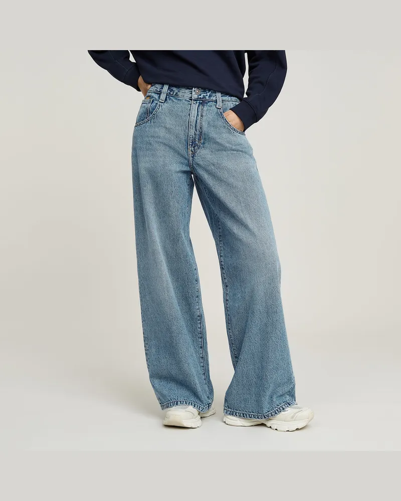 G-STAR RAW Skater High Loose Jeans - Mittelblau - Damen Mittelblau