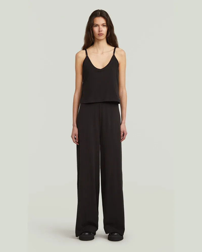 G-STAR RAW Spaghetti Strap Loose Jumpsuit - Schwarz - Damen Schwarz