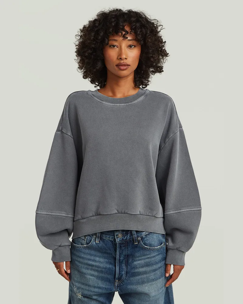 G-STAR RAW Overdyed Big Sleeve Oversized Sweater - Grau - Damen Grau