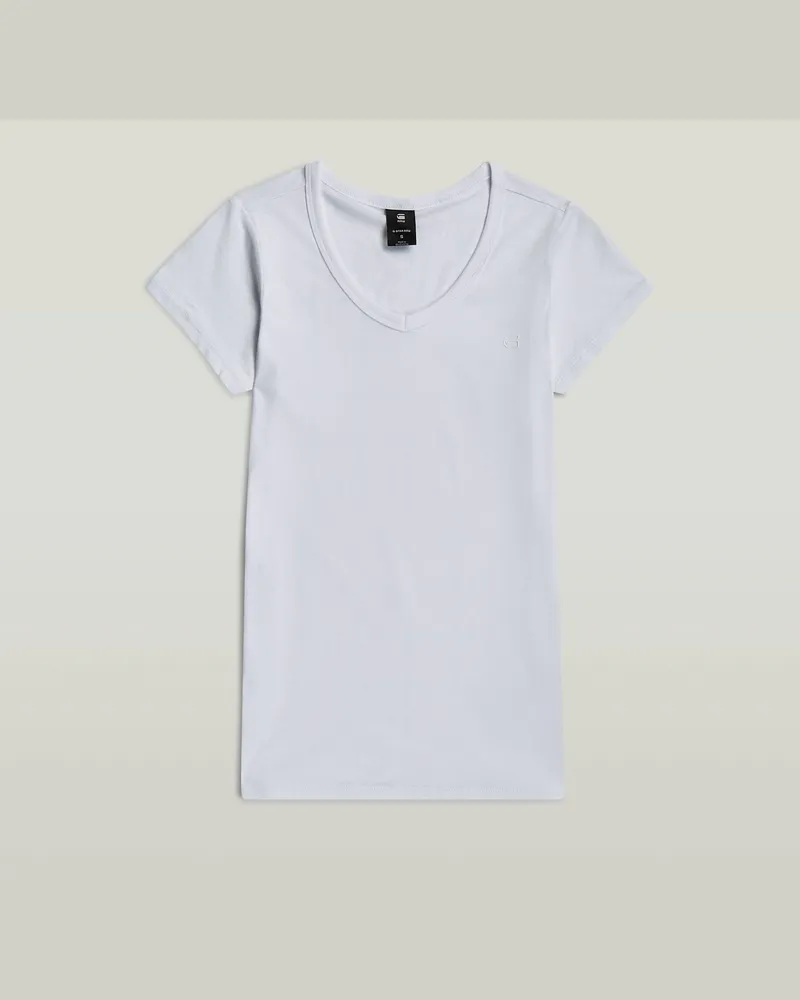 G-STAR RAW Slim V T-Shirt - Weiß - Damen Weiß