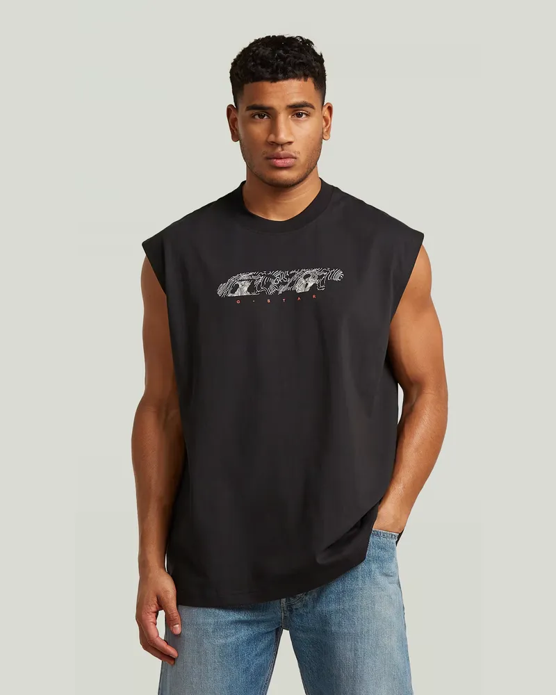 G-STAR RAW Loose Graphic Sleeveless T-Shirt - Schwarz - Herren Schwarz