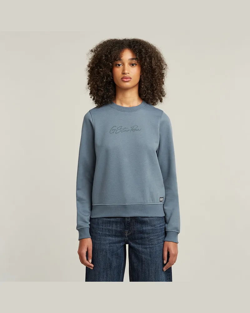 G-STAR RAW Autograph Crew Sweatshirt - Grau - Damen Grau