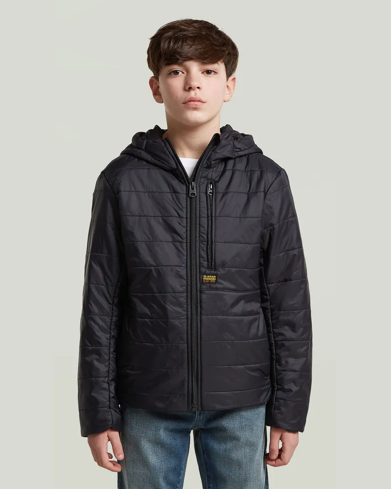G-STAR RAW Boys Foundation Padded Hooded Liner Jacke - Schwarz - jungen Schwarz