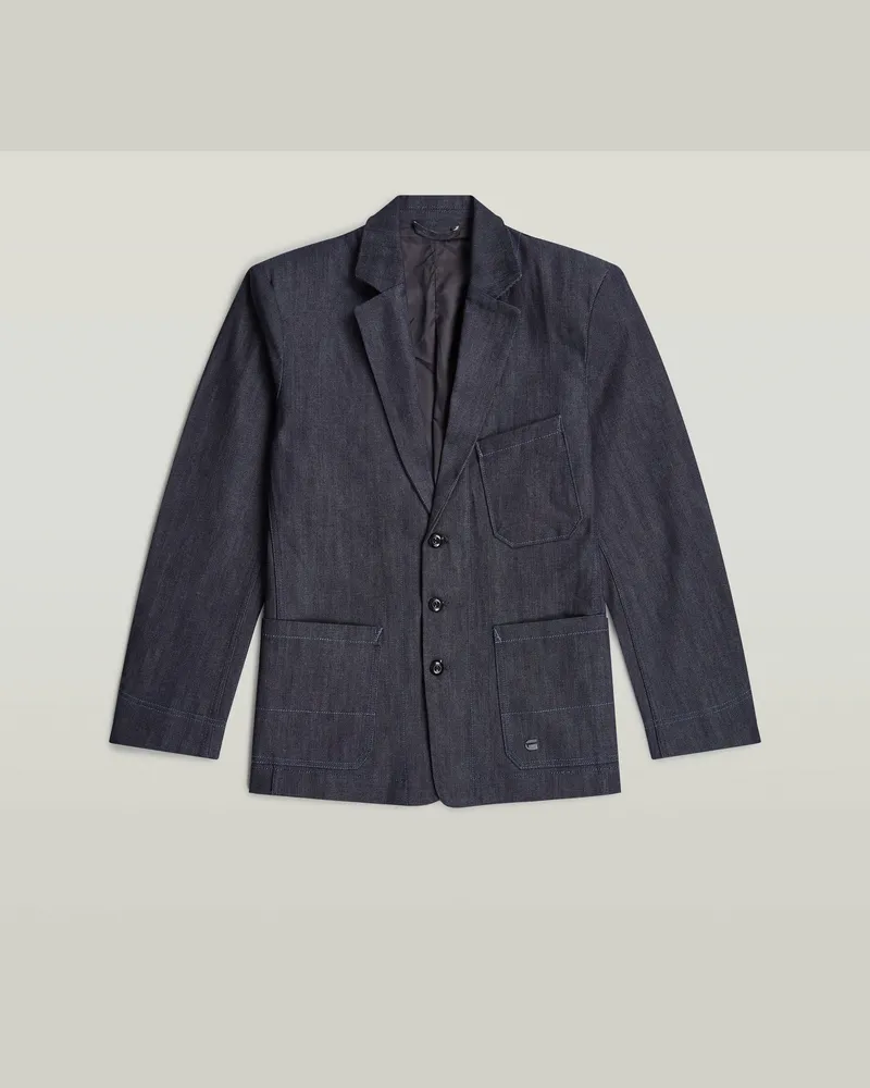 G-STAR RAW Mauritz Correct Selvedge Blazer - Dunkelblau - Herren Dunkelblau