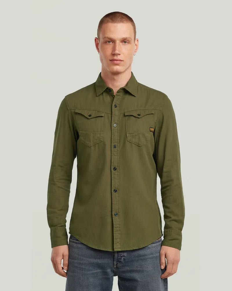 G-STAR RAW Arc 3D Slim Hemd - Grün - Herren Grün