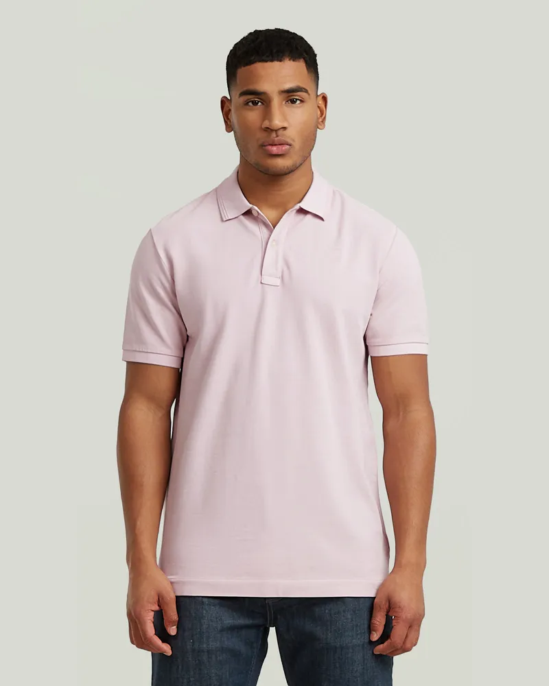 G-STAR RAW Dunda Overdyed Slim Poloshirt - Pink - Herren Pink