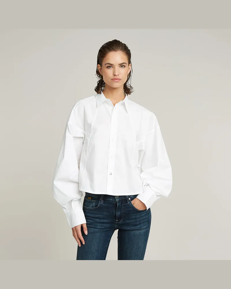 G-STAR RAW Macro Balloon Hemd - Weiß - Damen Weiß