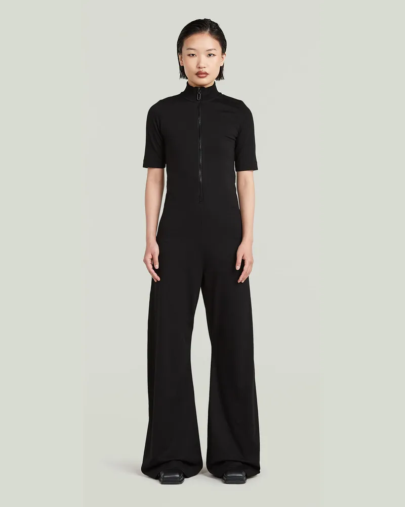 G-STAR RAW Wide Leg Jumpsuit - Schwarz - Damen Schwarz