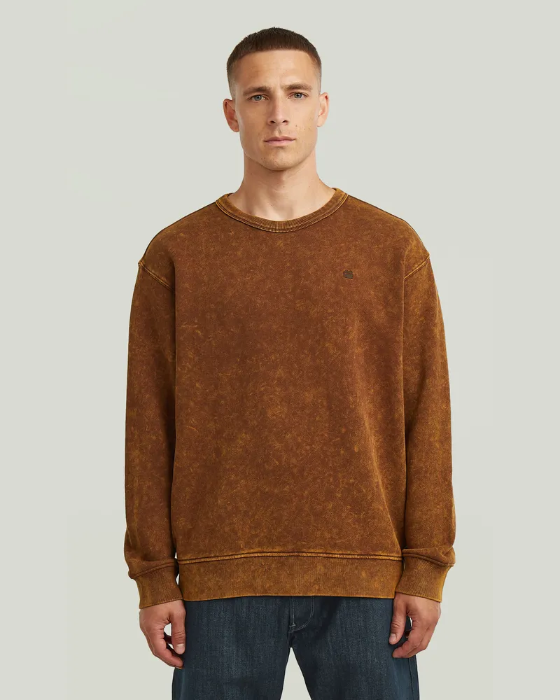 G-STAR RAW Washed Sweater - Braun - Herren Braun